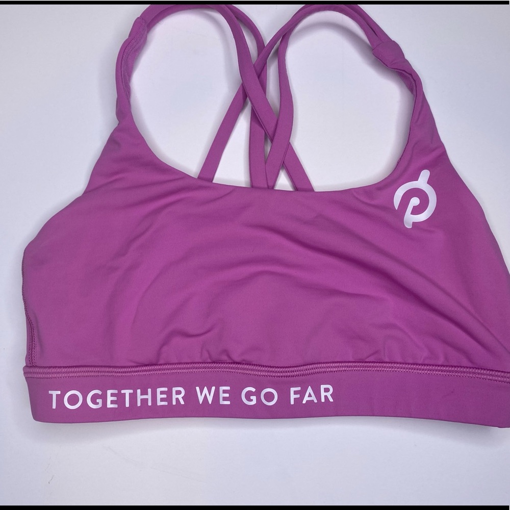 Peloton x Lululemon Together We go Far Pink bra